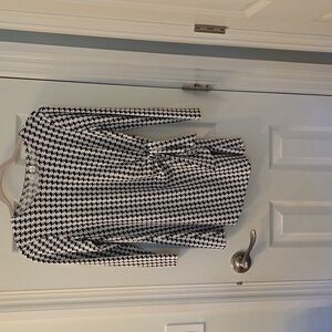 Elle Houndstooth Top Size XS (0816)